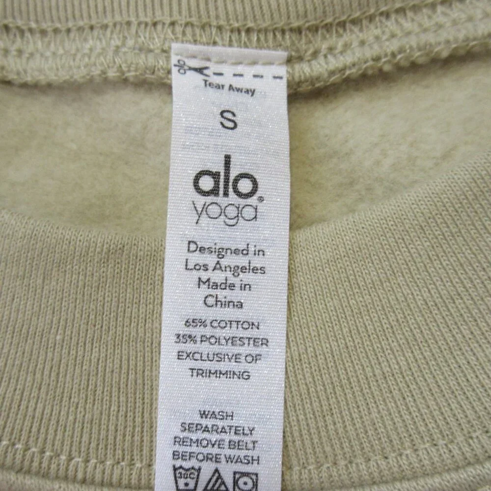 NWT Alo Yoga Cityscape Sweatshirt Mini in California Sand Fleece Dress S